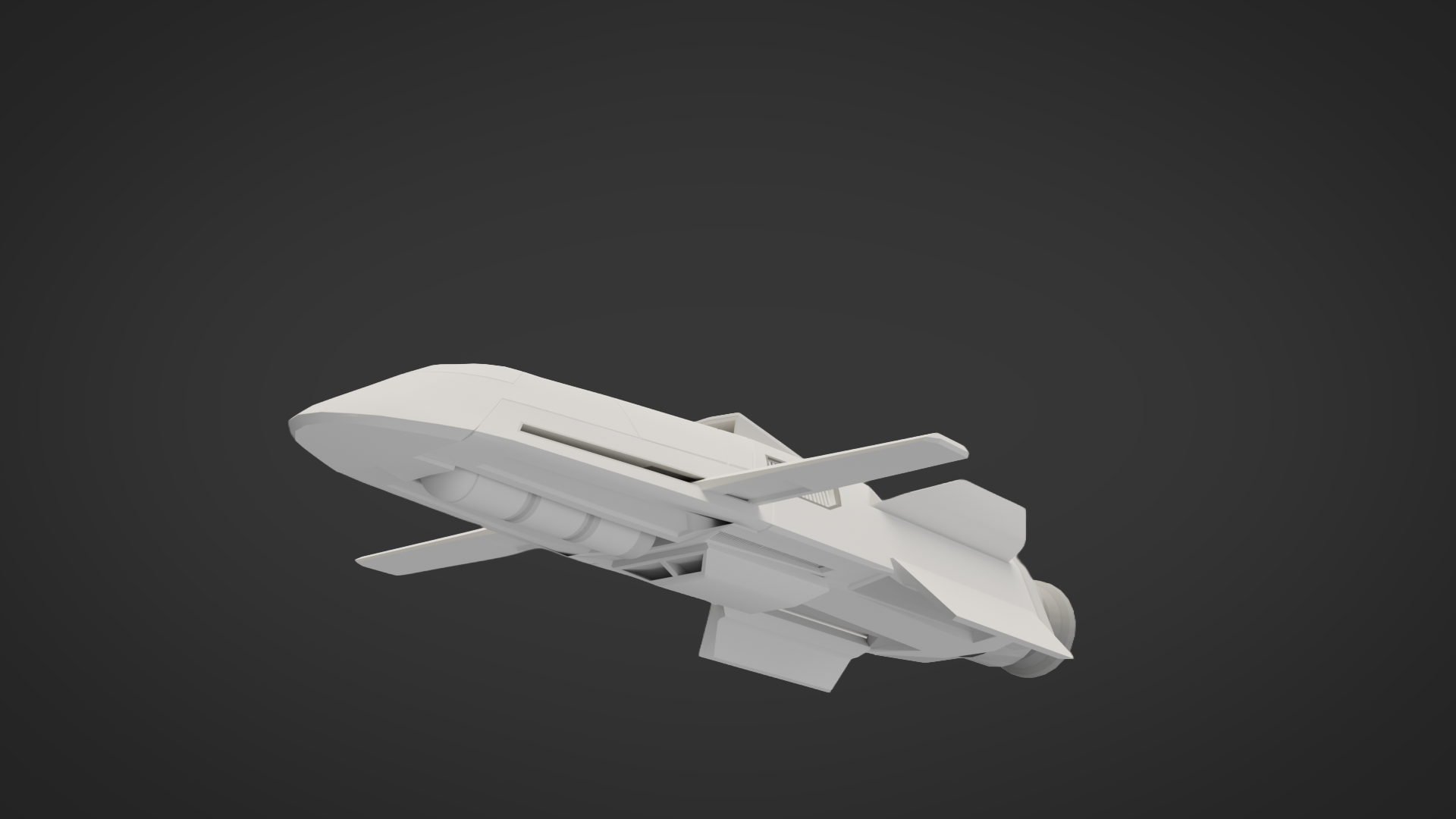 Technical clay render of a concept vehicle